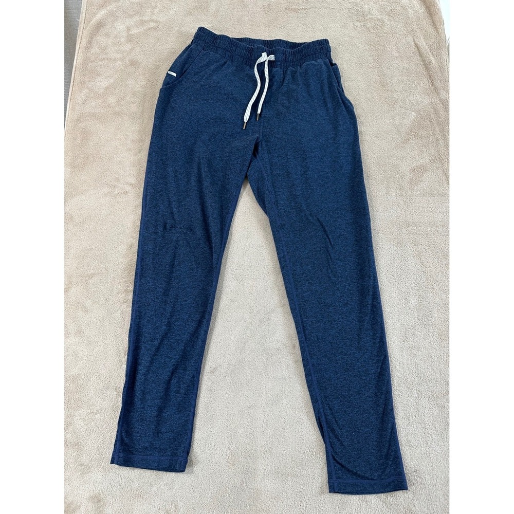 Vuori Ponto Performance Pants Mens M Indigo Blue Heathered Joggers‎ Drawstring
